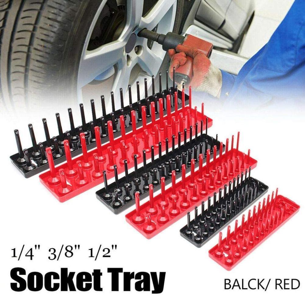Home Bar Supplies - 3 Stuks Zwart/Rood Socket Organizer Lade