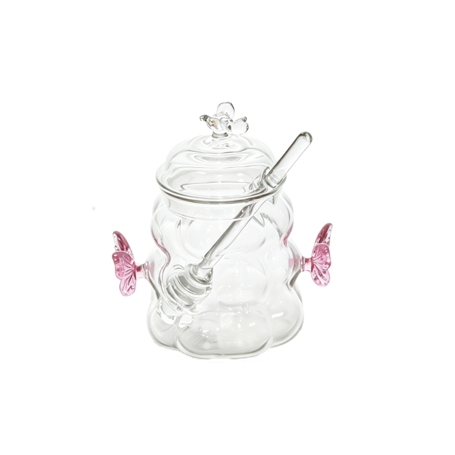 Highball Glass Set - Honingpot van hoogwaardig borosilicaatglas met bijenmotief