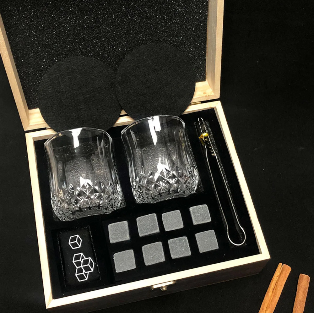 Whiskey Stones Gift Set, 8 her - Highball Glass Set recensie en prijs